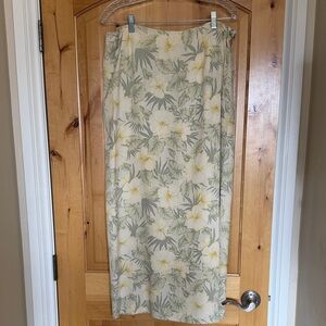 Tommy Bahama Silk Skirt with Leaf Motif